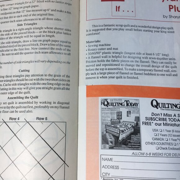 Traditional Quiltworks Magazine Vintage Patterns April/May 1990 Collectors No. 7 - Picture 7 of 8